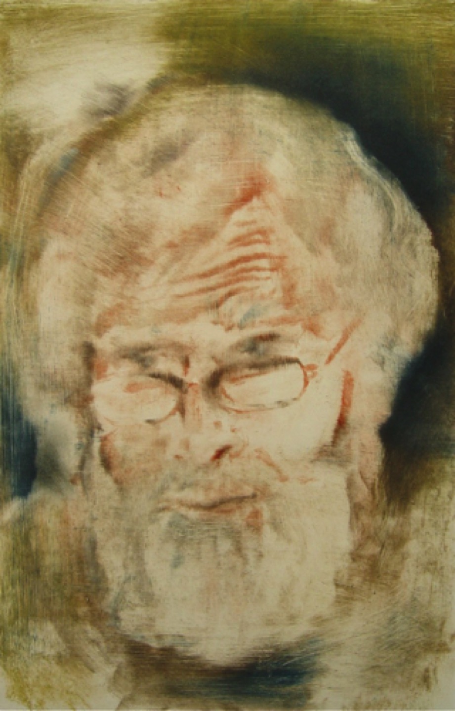 Gregg Chadwick
The Diasporist (Portrait of RB Kitaj)
30”x22” monotype on paper 2011