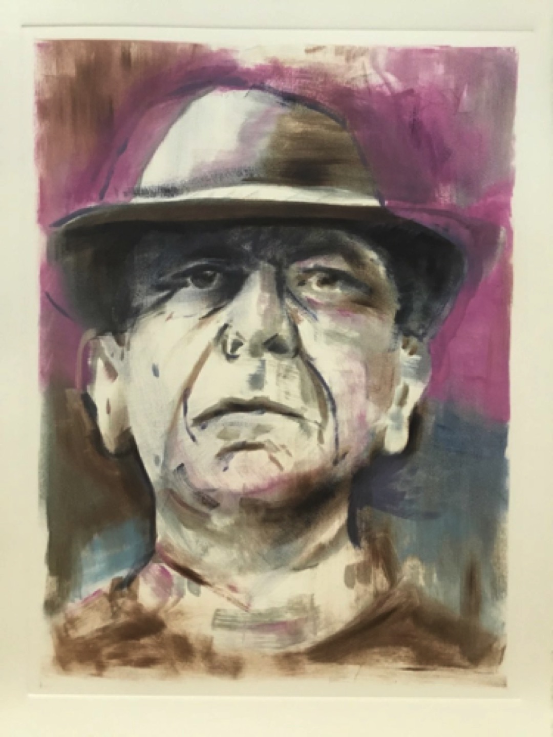 Gregg Chadwick
Leonard Cohen
30”x22” monotype on paper 2018 
Private Collection, Los Angeles, California