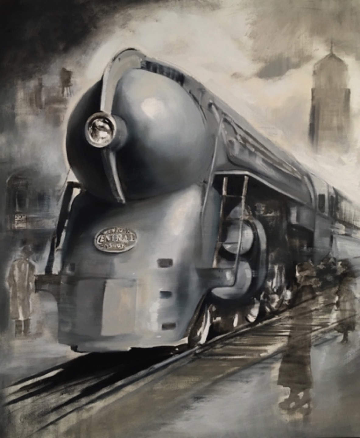 Gregg Chadwick
Mystery Train (20th Century Limited)
60”x50” oil on linen 2016
Pepi Kelman & Coles Brewer Collection, Pacific Palisades, California